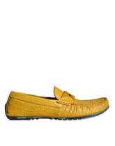 Dolce & Gabbana Yellow Leather Slip Mocassin Loafers Shoes -   -  Dolce & Gabbana.